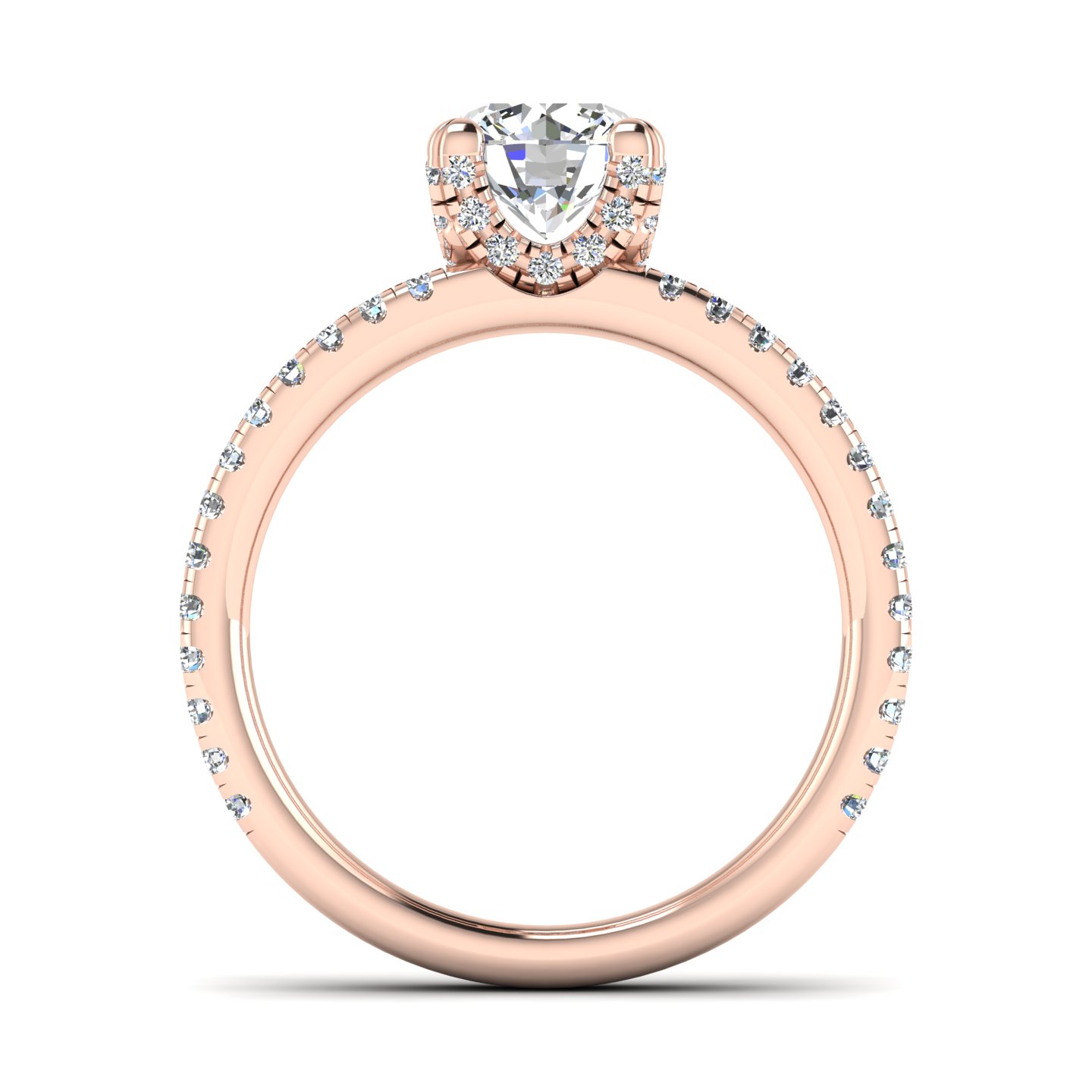 Naomi Split Shank Pave Engagement Ring
